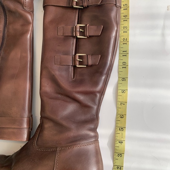 Ecco Tall Brown Riding boots Genuine Leather NEW Condition - Picture 2 of 9